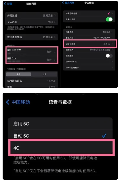 临高苹果手机维修分享iPhone14如何切换4G/5G? iPhone14 5G网络切换方法 