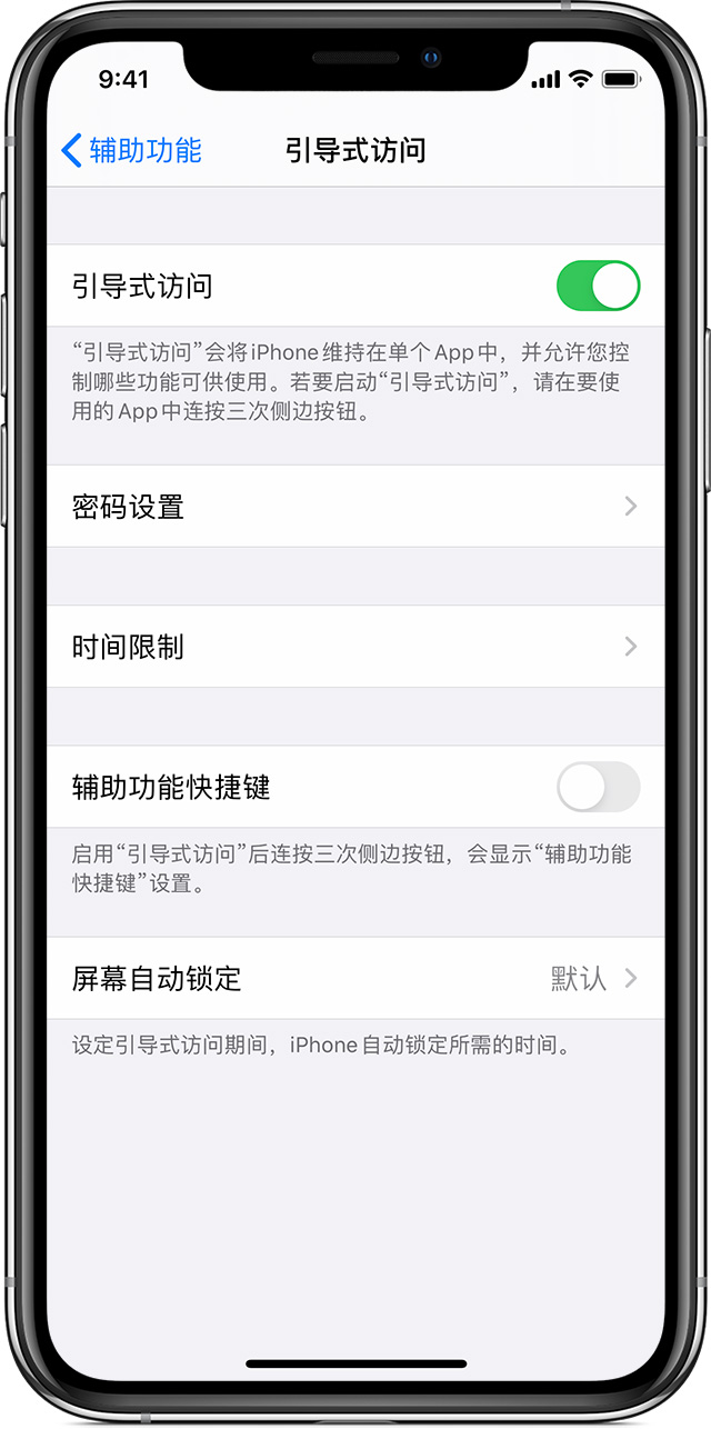 临高苹果手机维修分享如何在 iPhone 上退出引导式访问 