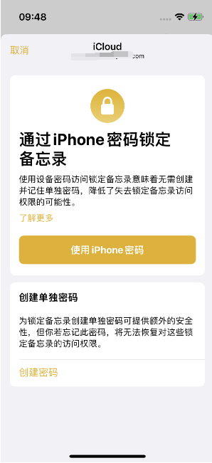 临高苹果14维修店分享iPhone 14备忘录加密方法教程 