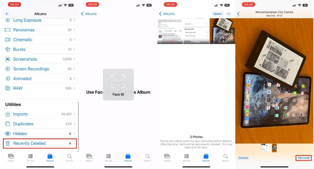 临高苹果14维修分享 iPhone14 上恢复已删除的照片 
