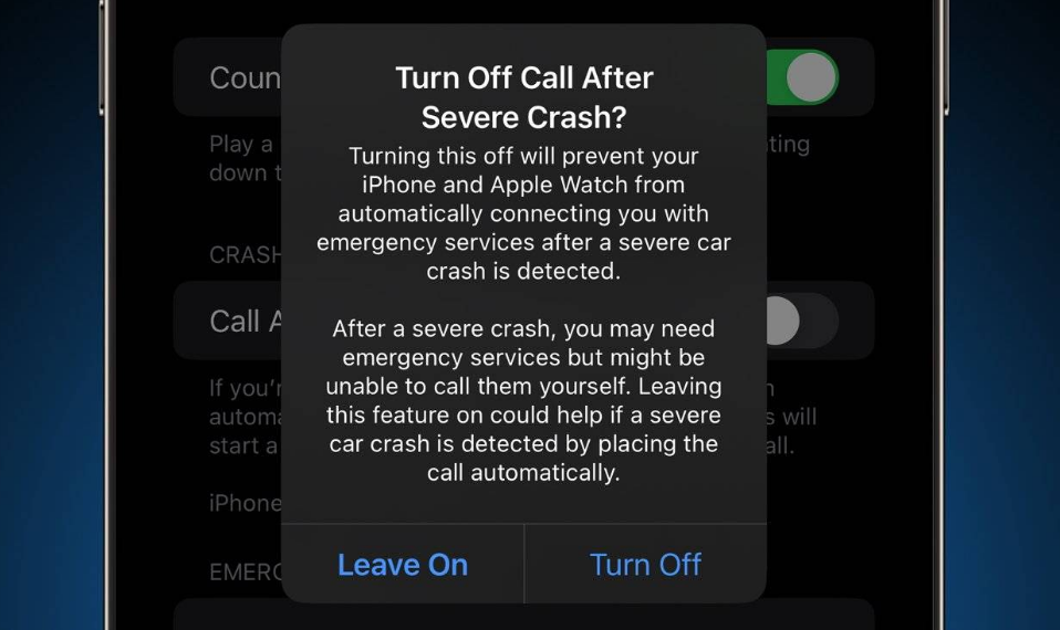 临高苹果14维修分享 iPhone 14 和 Apple Watch 上关闭崩溃检测 
